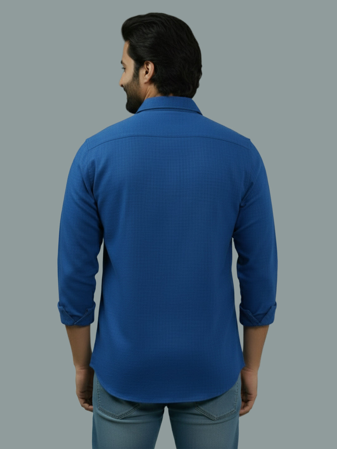 TerraDesi Citrine Glow Solid Cotton Blend Formal Shirt