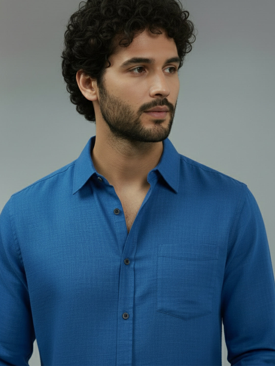 TerraDesi Ruby Regal Solid Cotton Blend Formal Shirt