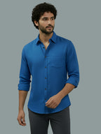 TerraDesi Ruby Regal Solid Cotton Blend Formal Shirt