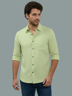 TerraDesi Onyx Stealth Solid Cotton Blend Formal Shirt