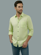 TerraDesi Saffron Ember Solid Cotton Formal Shirt