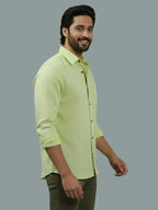 TerraDesi Citrine Glow Solid Cotton Blend Formal Shirt