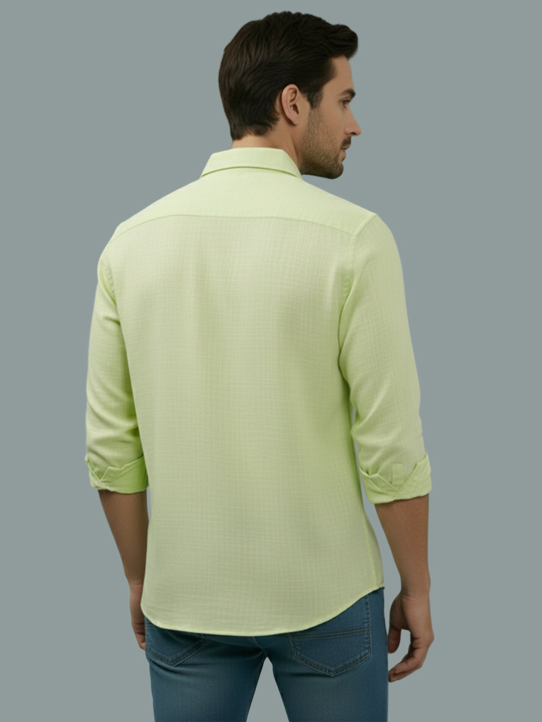 TerraDesi Saffron Ember Solid Cotton Formal Shirt