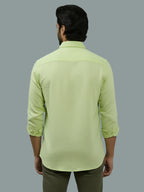 TerraDesi Citrine Glow Solid Cotton Blend Formal Shirt