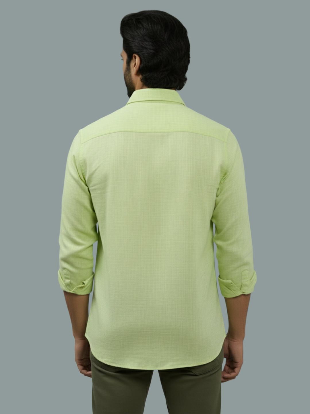 TerraDesi Citrine Glow Solid Cotton Blend Formal Shirt
