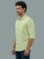 TerraDesi Onyx Stealth Solid Cotton Blend Formal Shirt