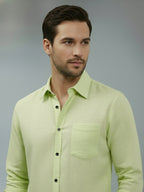 TerraDesi Saffron Ember Solid Cotton Formal Shirt