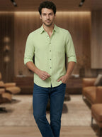TerraDesi Onyx Stealth Solid Cotton Blend Formal Shirt