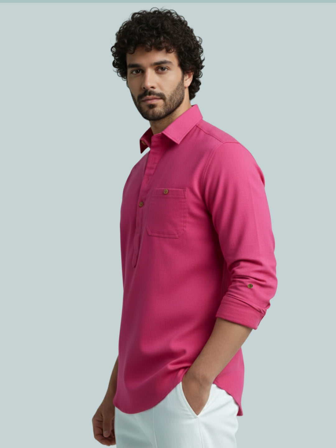 TerraDesi Modern Cotton Kurta for Men – Casual Ethnic Essential (SE86)