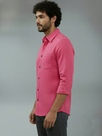TerraDesi Ruby Regal Solid Cotton Blend Formal Shirt