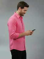 TerraDesi Alabaster Peak Solid Cotton Blend Formal Shirt