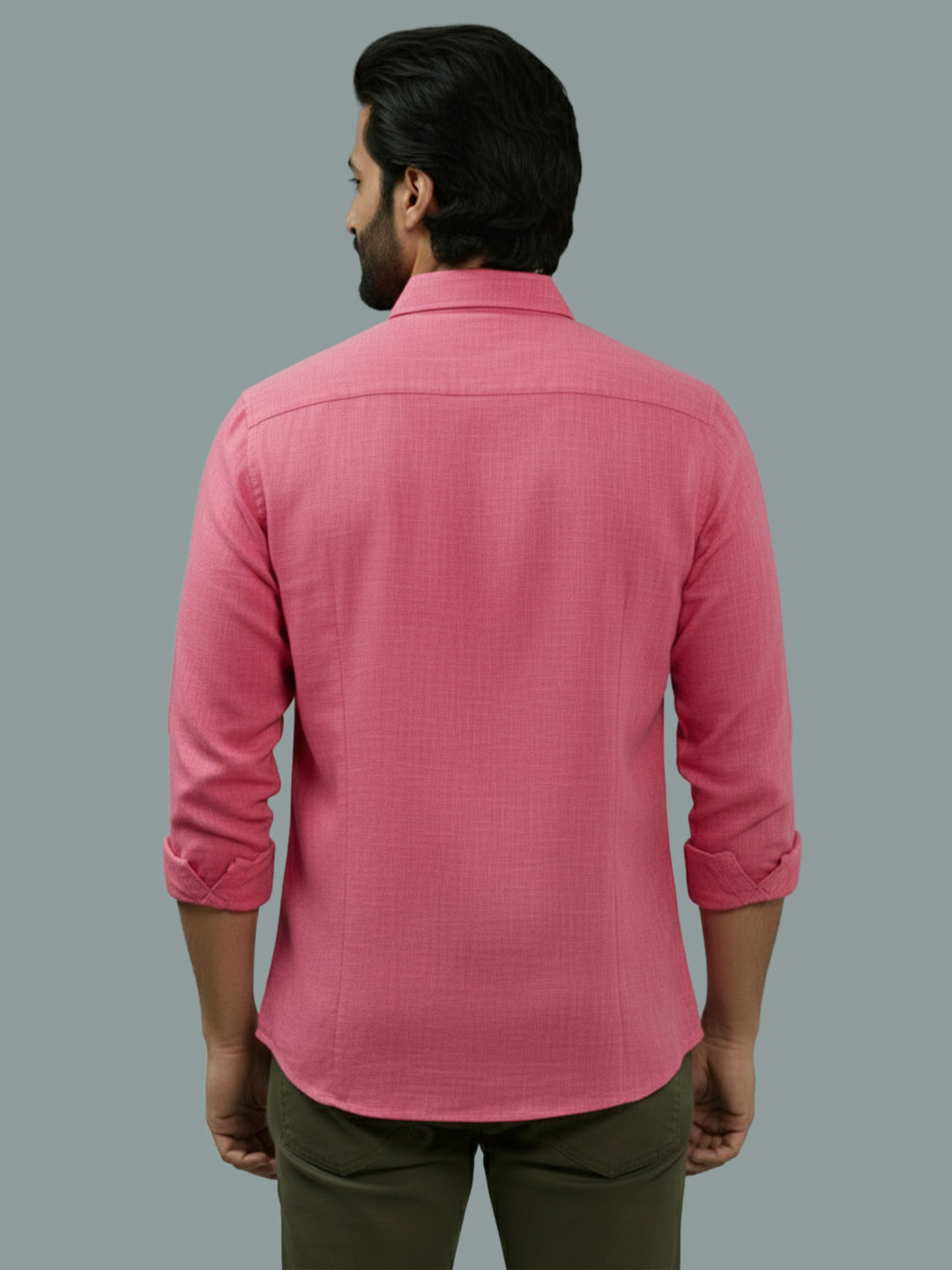 TerraDesi Citrine Glow Solid Cotton Blend Formal Shirt