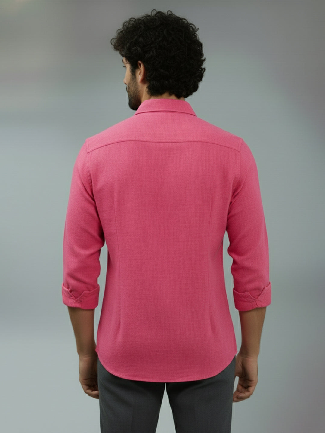 TerraDesi Ruby Regal Solid Cotton Blend Formal Shirt