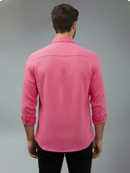TerraDesi Alabaster Peak Solid Cotton Blend Formal Shirt