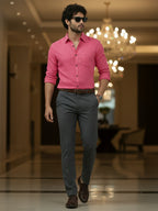 TerraDesi Ruby Regal Solid Cotton Blend Formal Shirt