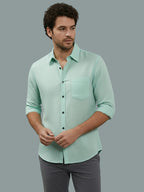 TerraDesi Onyx Stealth Solid Cotton Blend Formal Shirt