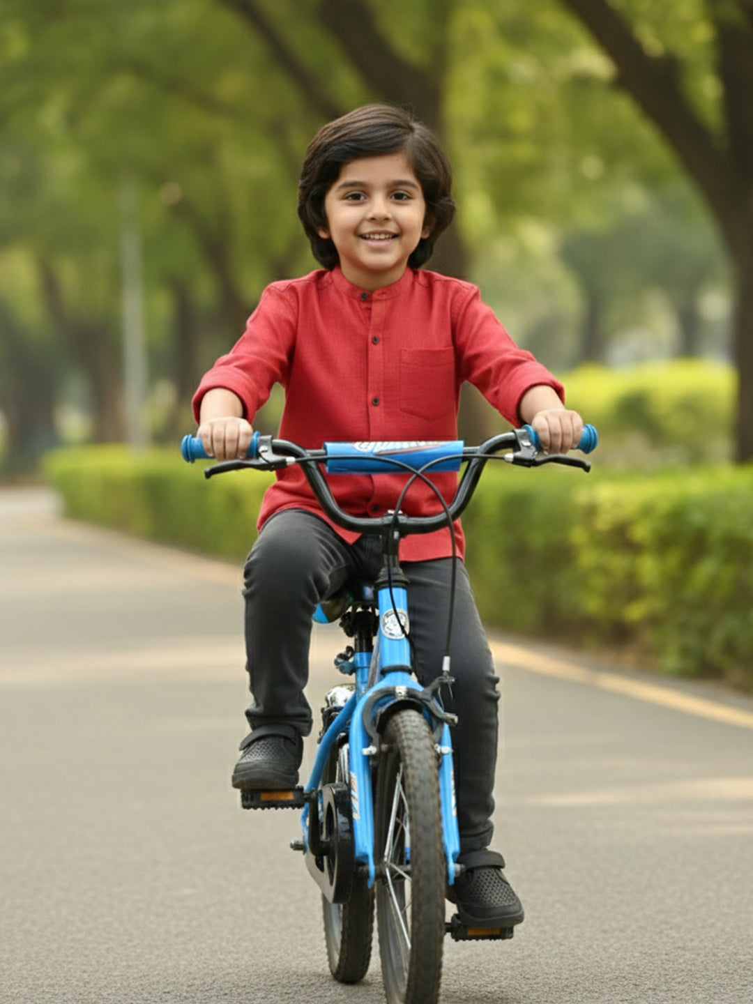 TerraDesi Junior Alabaster Grace Solid Mandarin Shirt