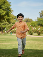 TerraDesi Junior Alabaster Grace Solid Mandarin Shirt