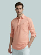 TerraDesi Onyx Midnight Solid Cotton Short Kurta