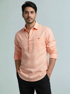 TerraDesi Men's Premium Cotton Short Kurta – Modern Ethnic Essential (SE82)