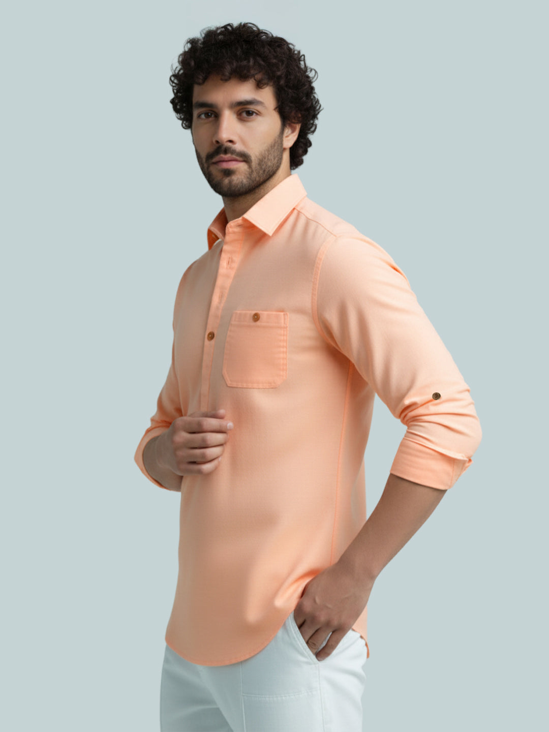 TerraDesi Modern Cotton Kurta for Men – Casual Ethnic Essential (SE86)