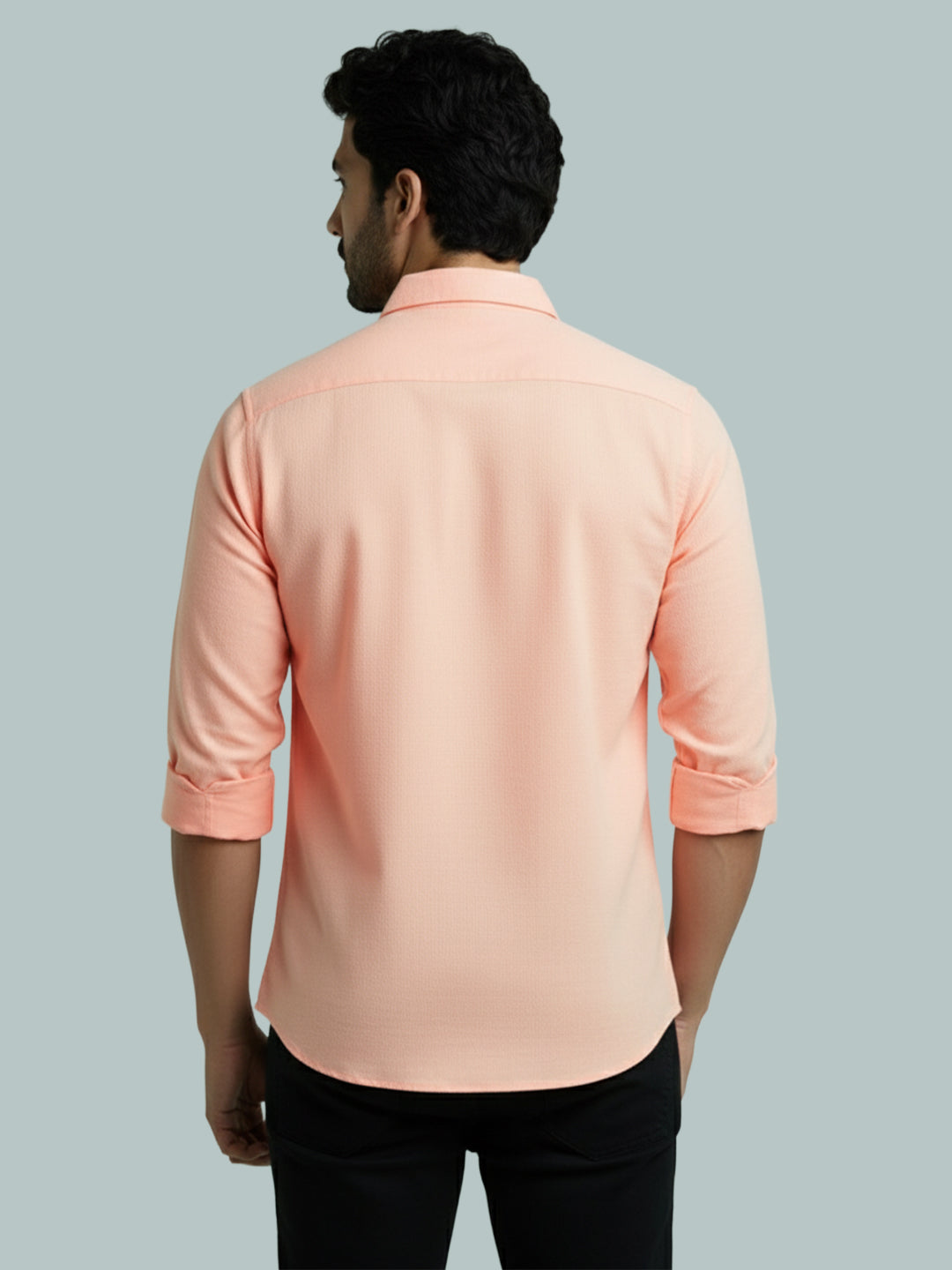 TerraDesi Men's Solid Cotton Short Kurta | Casual Full Sleeve Regular Fit (SE89)