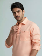 TerraDesi Men's Premium Cotton Short Kurta – Modern Ethnic Essential (SE82)