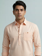 TerraDesi Breathable Cotton Short Kurta – Timeless Men's Style (SE83)