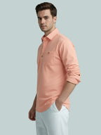 TerraDesi Onyx Midnight Solid Cotton Short Kurta