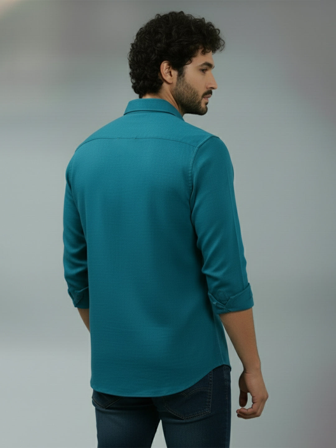 TerraDesi Ruby Regal Solid Cotton Blend Formal Shirt