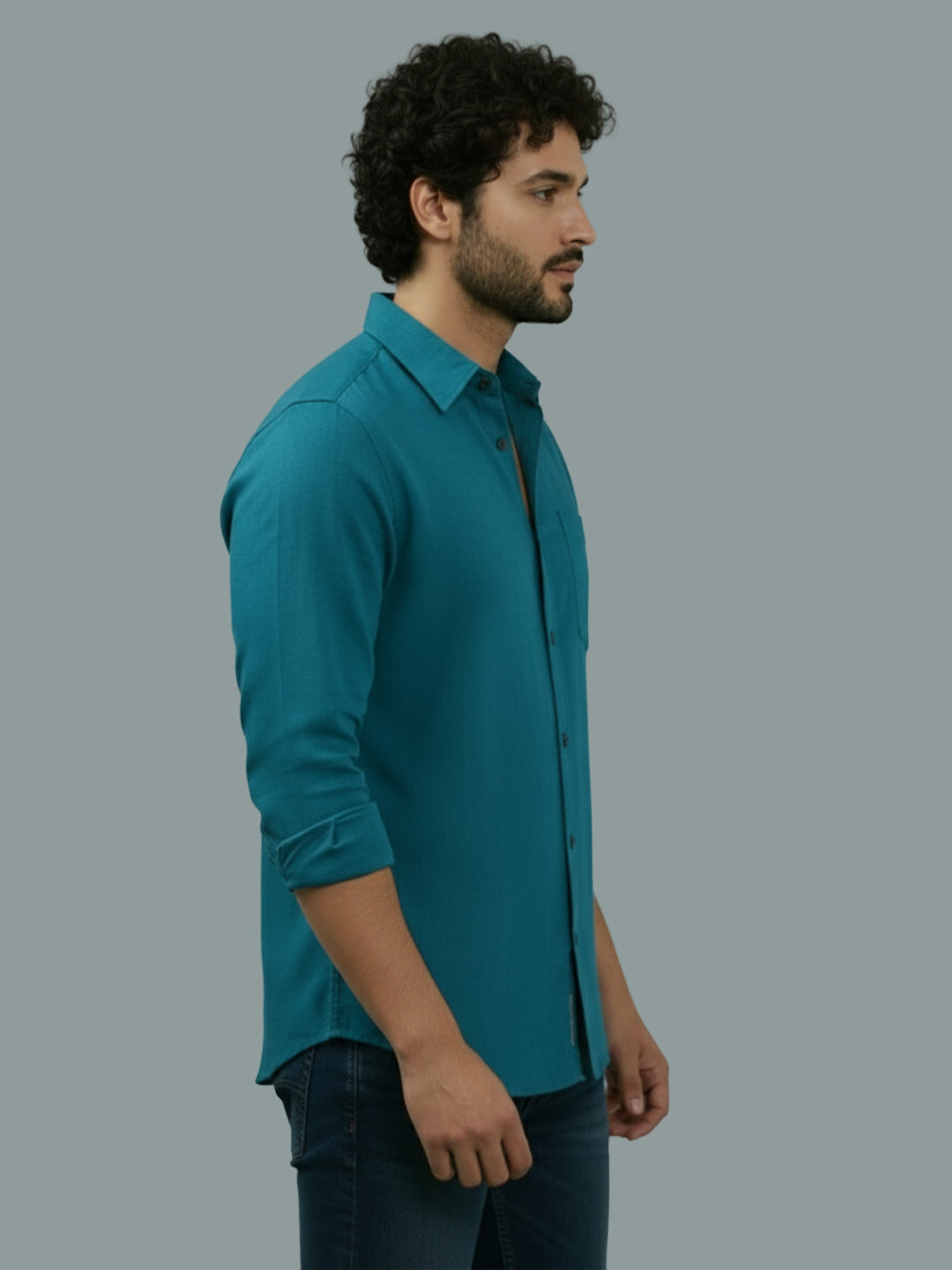 TerraDesi Ruby Regal Solid Cotton Blend Formal Shirt