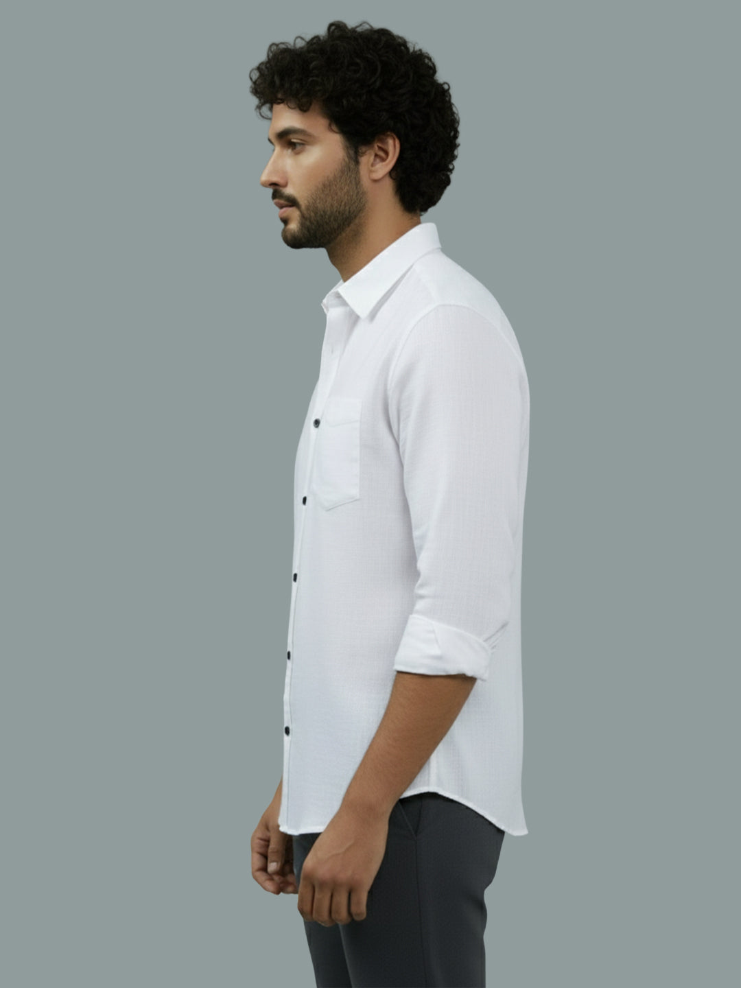 TerraDesi Ruby Regal Solid Cotton Blend Formal Shirt