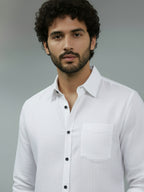 TerraDesi Ruby Regal Solid Cotton Blend Formal Shirt