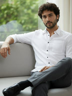 TerraDesi Ruby Regal Solid Cotton Blend Formal Shirt