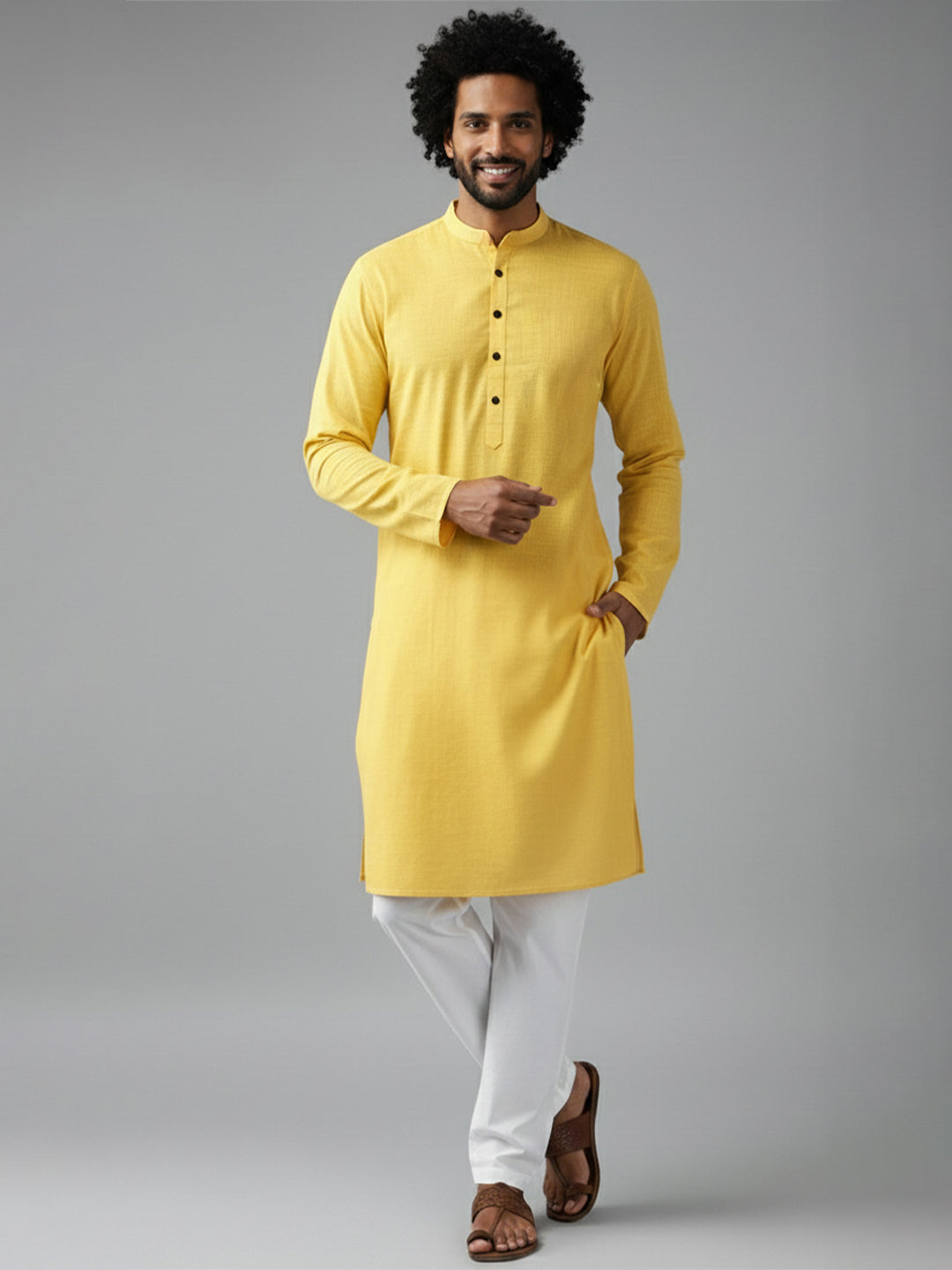 TerraDesi Midnight Classic Cotton Kurta Pajama Set