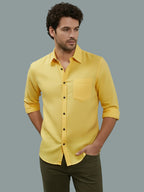 TerraDesi Onyx Stealth Solid Cotton Blend Formal Shirt