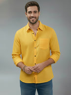 TerraDesi Alabaster Peak Solid Cotton Blend Formal Shirt