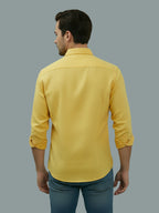 TerraDesi Saffron Ember Solid Cotton Formal Shirt
