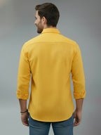 TerraDesi Alabaster Peak Solid Cotton Blend Formal Shirt